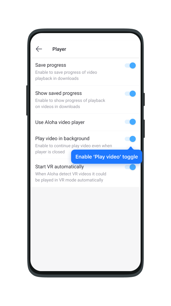 How to enable Background Video Playback? | Downloads | Aloha Browser